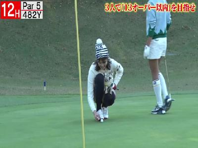 稲村亜美キャスター　巨乳 ＆ ミニスカパンチラゴルフ！！【GIF動画あり】